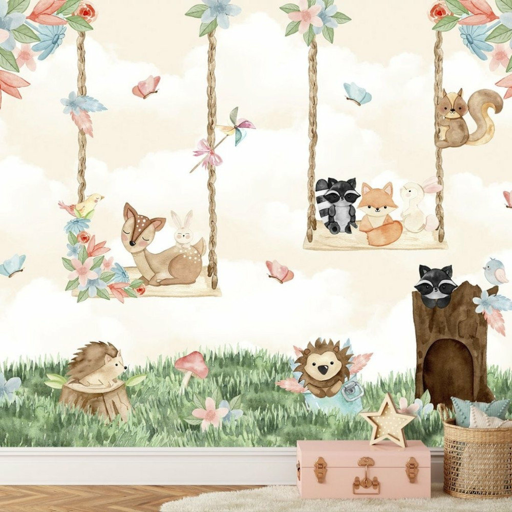 Papel de Parede Personalizado Balanço Encantado Papel de Parede Personalizado Balanço Encantado