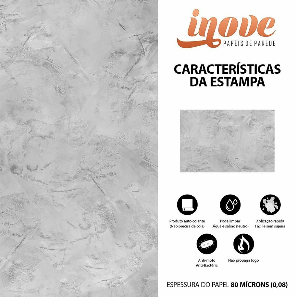 Papel de Parede Cimento Queimado Texturizado