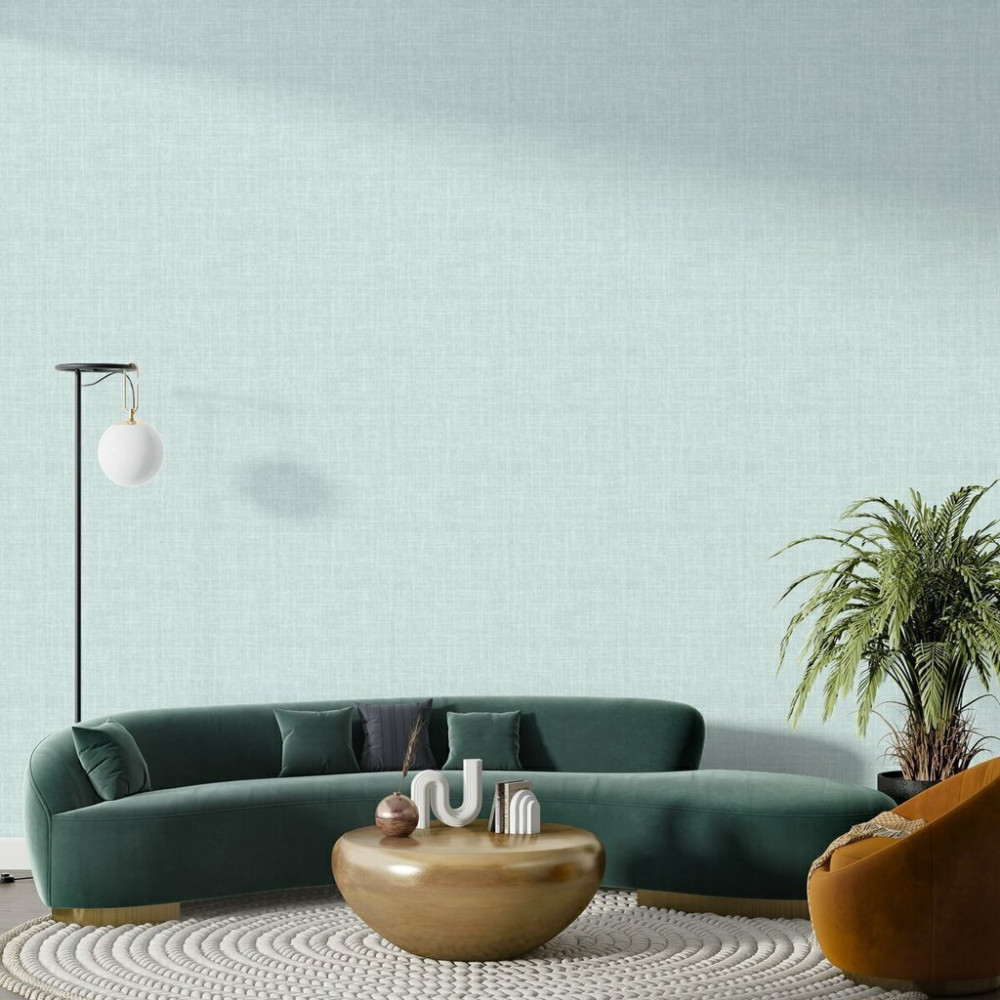Papel de Parede Tecido Linho Verde Pastel Papel de Parede Tecido Linho Verde Pastel