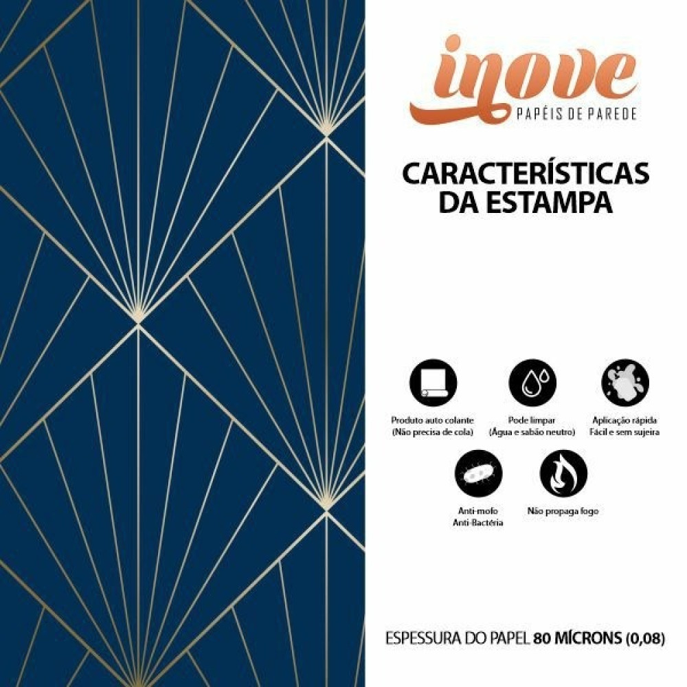 Papel de parede Geométrico Triângulos Azul