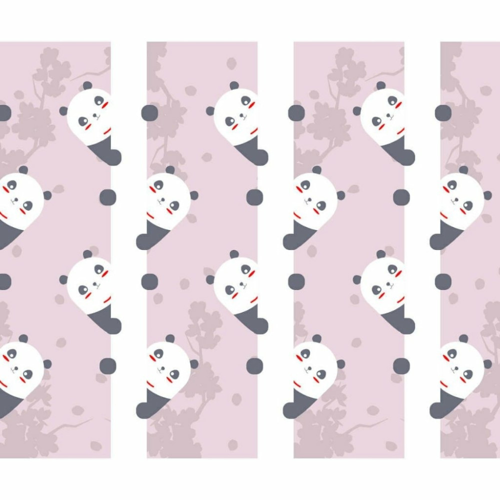 Papel de Parede Personalizado Panda Cute Rosa