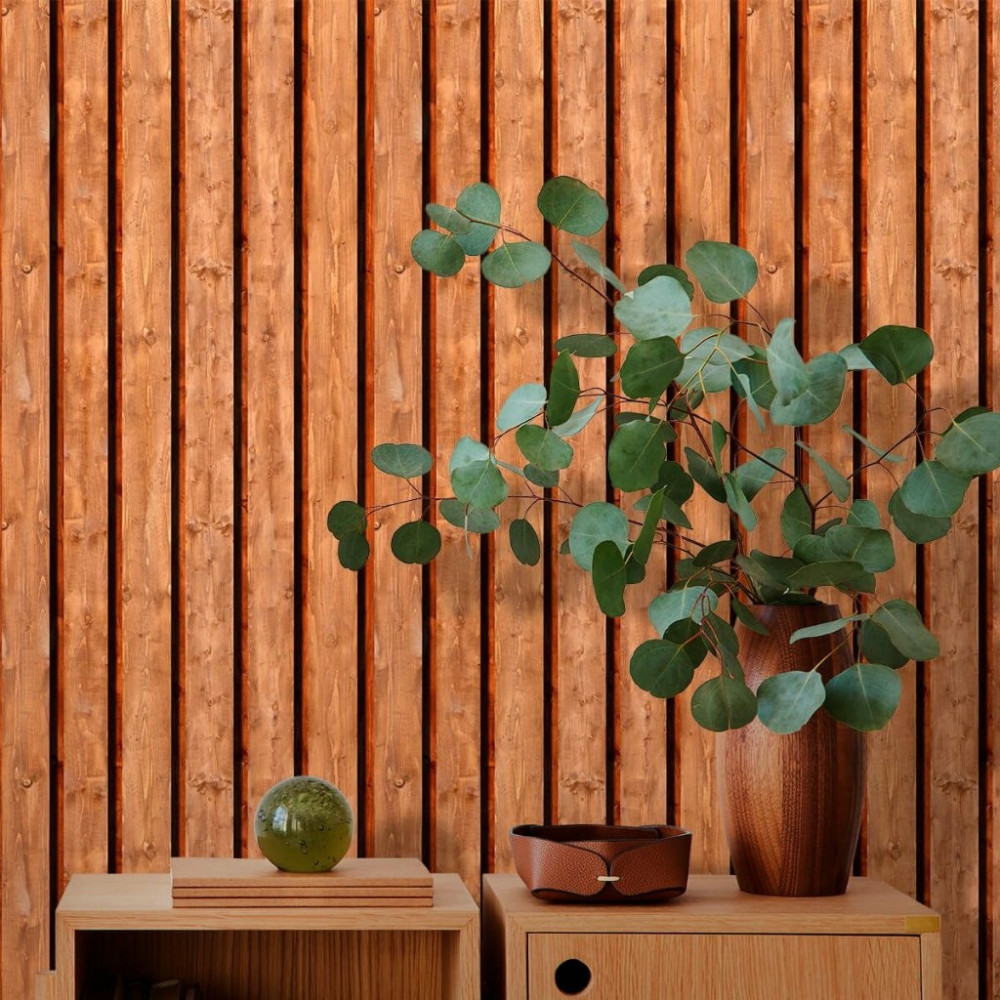 Papel de Parede Madeira Ripado Por Do Sol Papel de Parede Madeira Ripado Por Do Sol