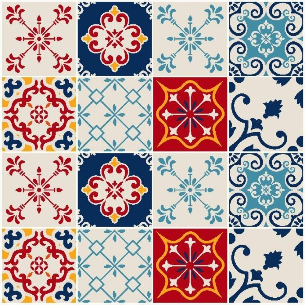 Adesivo de Azulejo Hidráulico Luxuoso