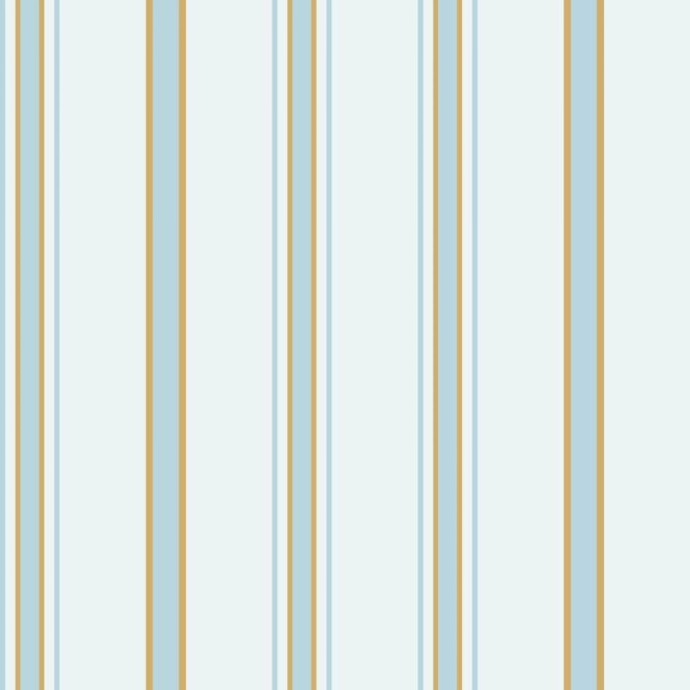 Papel de Parede Listrado Azul e Bege