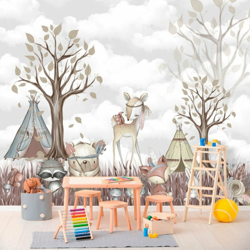 Papel de Parede Personalizado Animais Da Floresta Papel de Parede Personalizado Animais Da Floresta