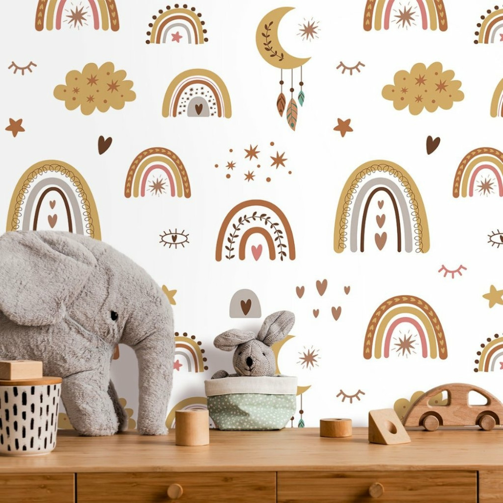 Papel de Parede Teen Arco Íris Boho