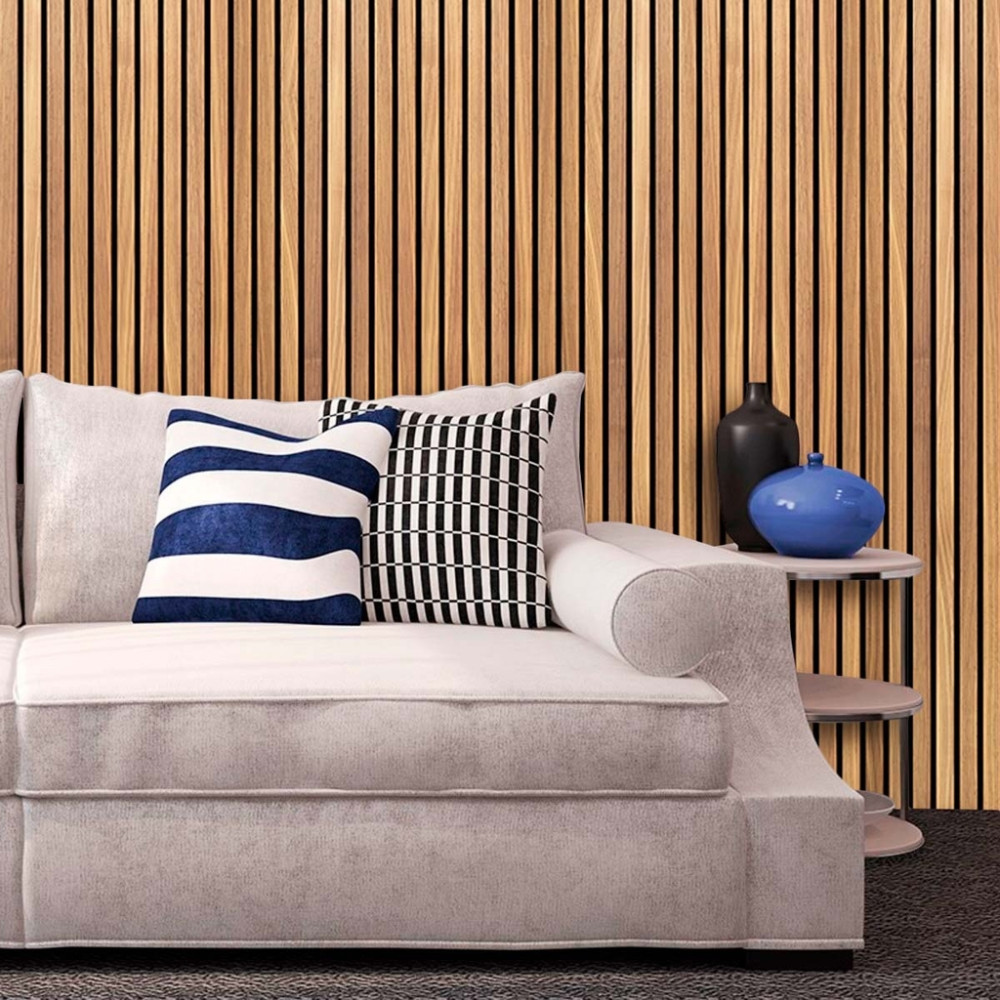 Papel de Parede Madeira Ripada Avelã