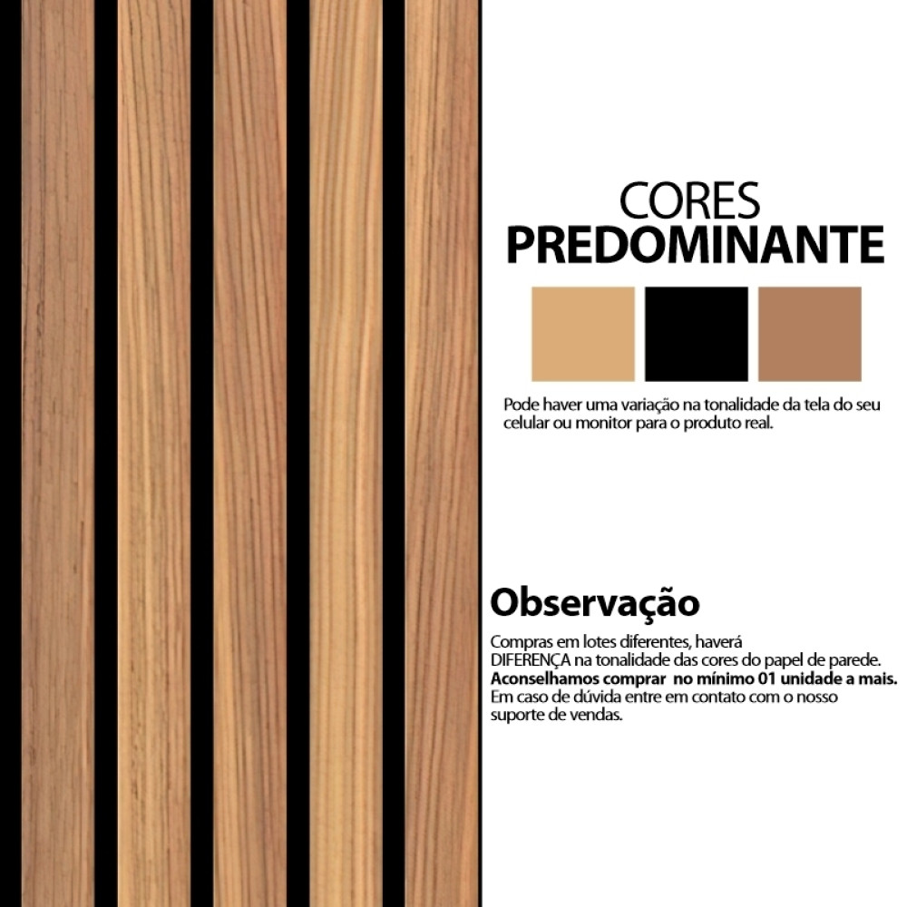 Papel de Parede Madeira Ripada Avelã