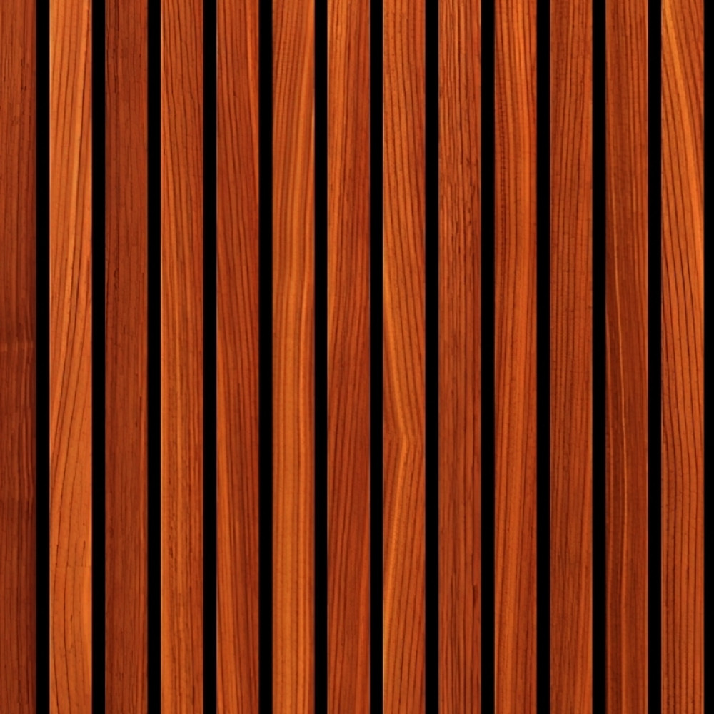 Papel de Parede Madeira Ripada Mogno