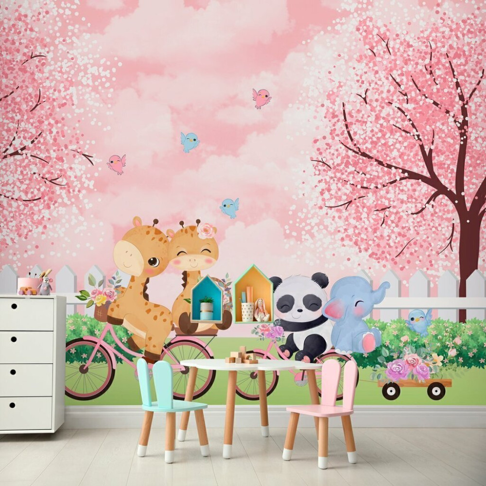 Papel De Parede Personalizado Animais Amiguinhos