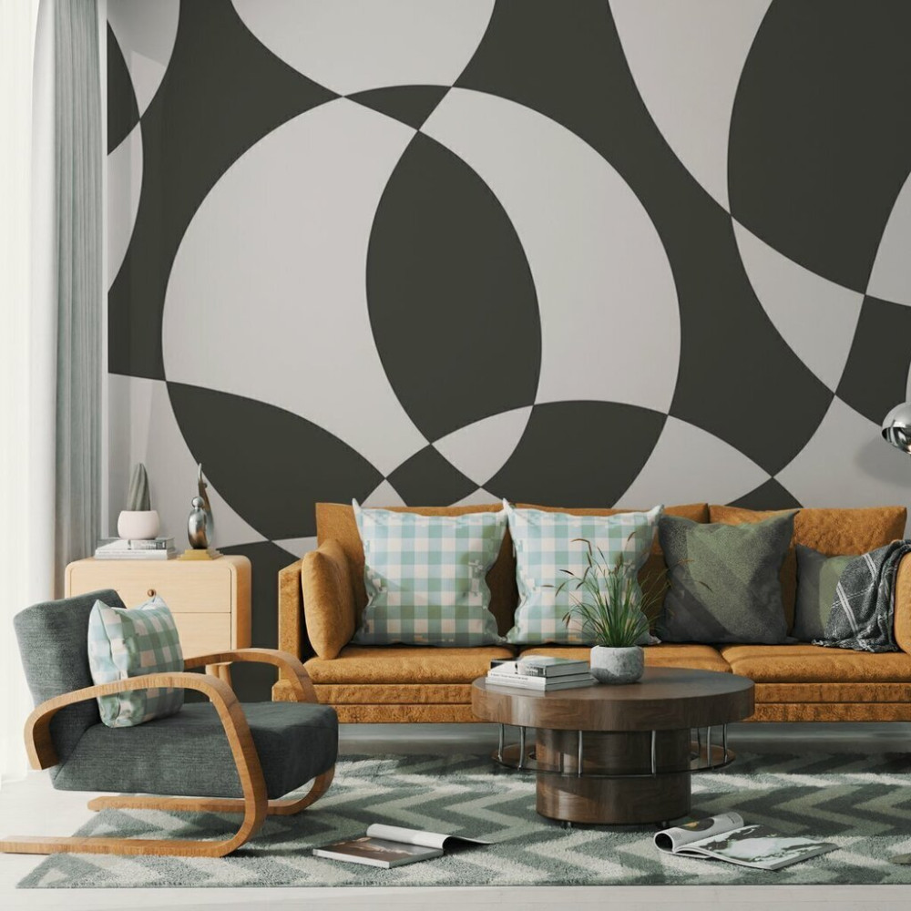 Papel de Parede Personalizado Círculos Abstratos Papel de Parede Personalizado Círculos Abstratos