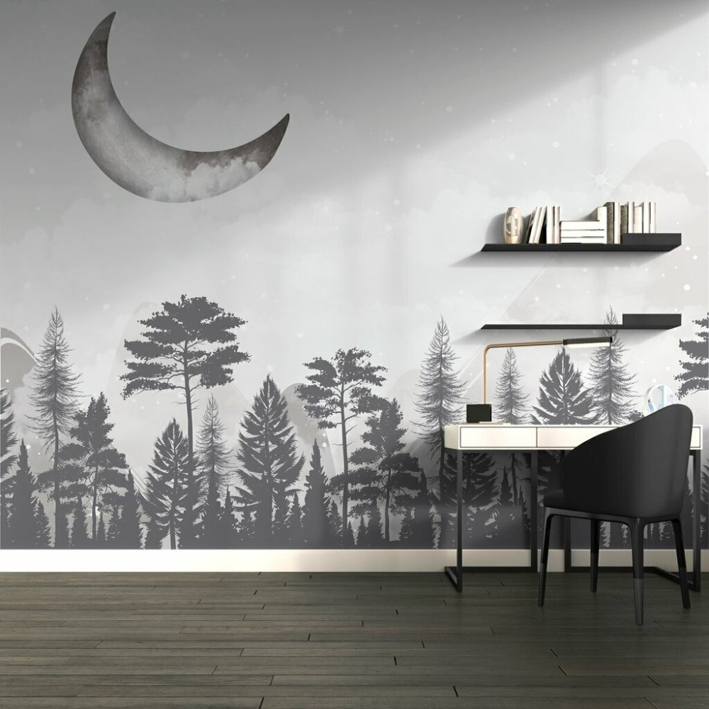 Papel De Parede Personalizado Noite Na Floresta Papel De Parede Personalizado Noite Na Floresta
