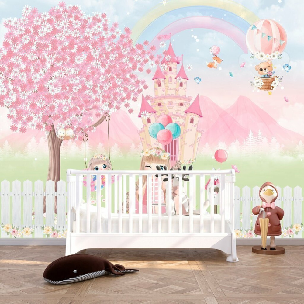 Papel De Parede Personalizado Menininha No Castelo Encantado