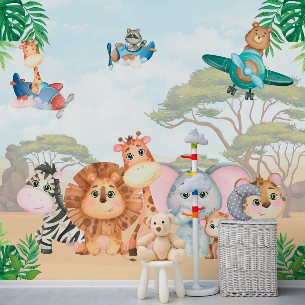 Papel De Parede Personalizado Bichinhos Na Savana