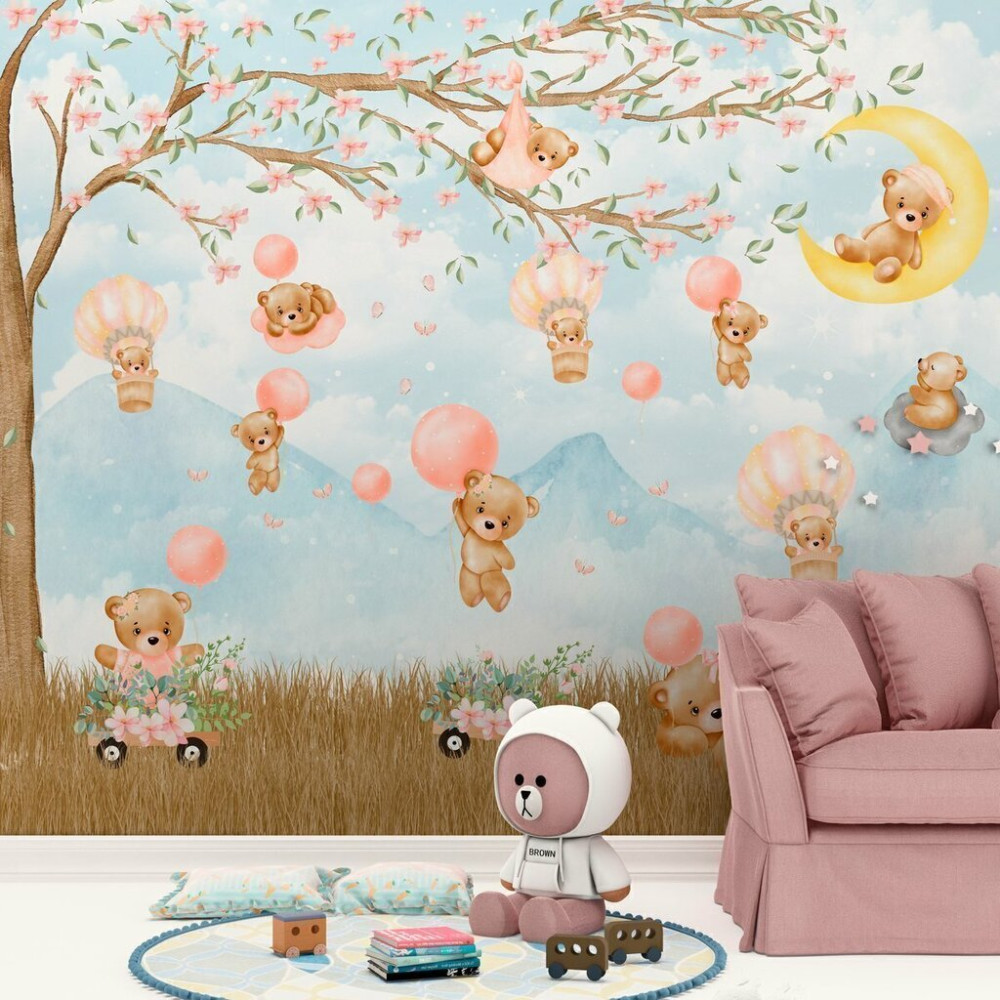 Papel De Parede Personalizado Ursinhos Fofos