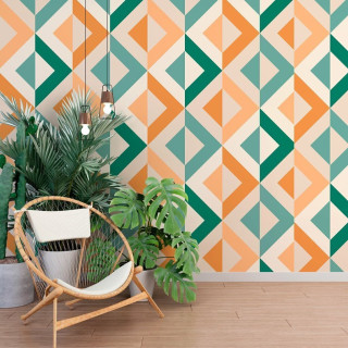 Papel de Parede Personalizado Triângulos Coloridos