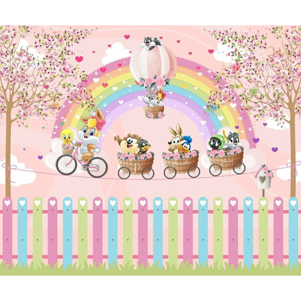 Papel de Parede Personalizado Passeio Encantado dos Looney Tunes