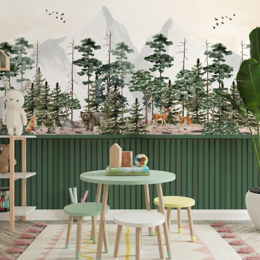 Papel de Parede Personalizado Animais Selvagens no Bosque