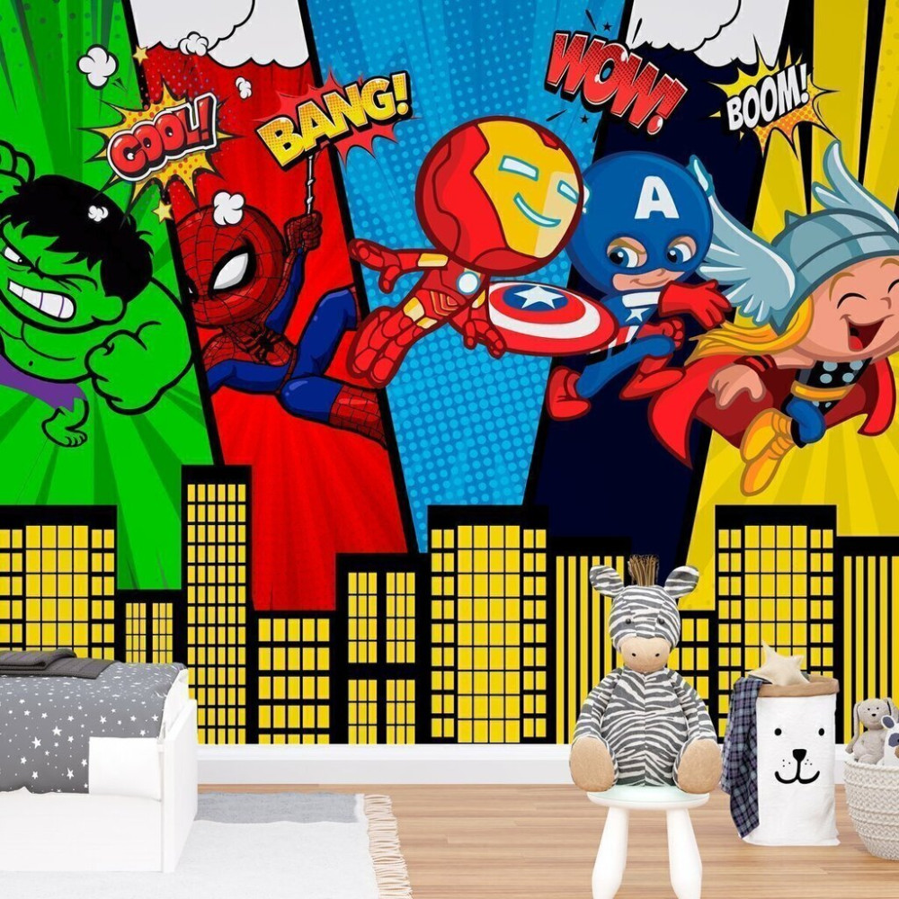 Papel de Parede Personalizado Batalha dos Heróis Babys Papel de Parede Personalizado Batalha dos Heróis Babys