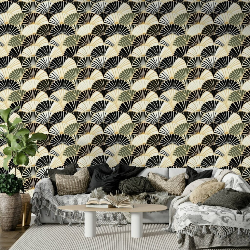 Papel de Parede Personalizado Leque Floral