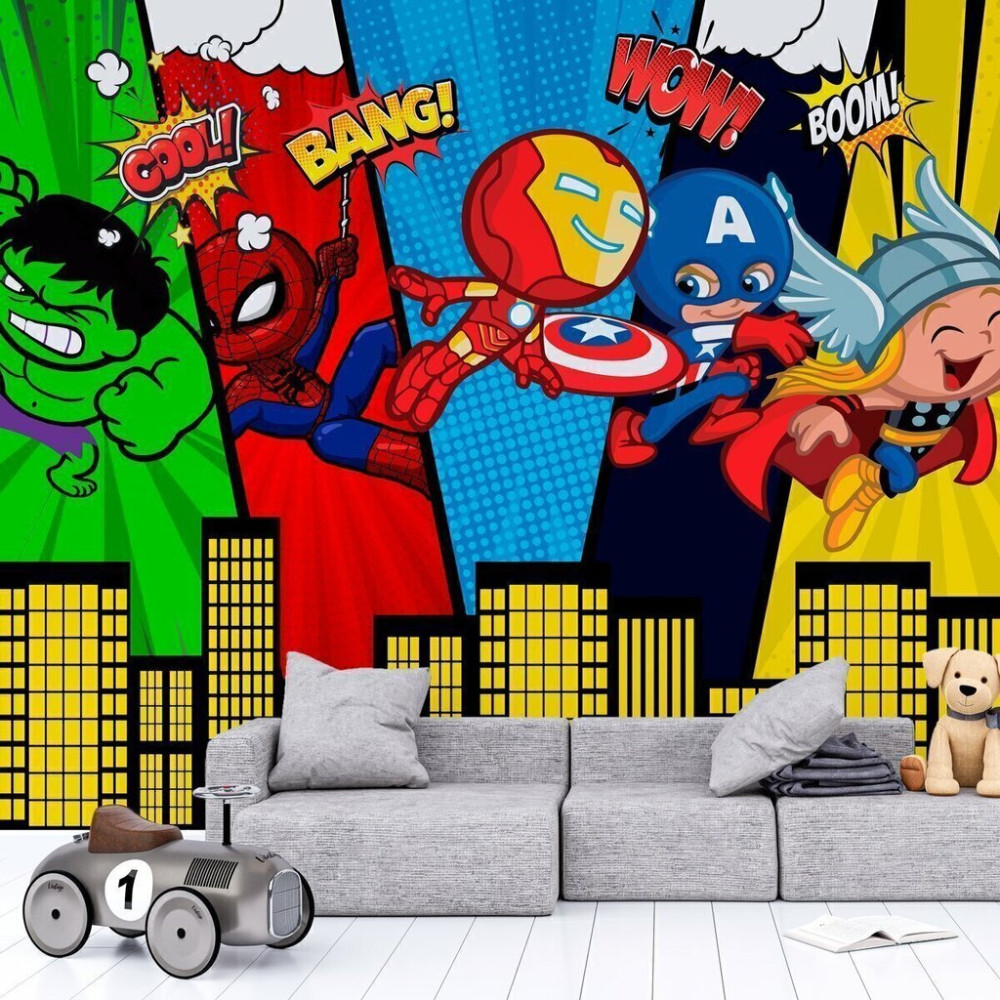 Papel de Parede Personalizado Batalha dos Heróis Babys Papel de Parede Personalizado Batalha dos Heróis Babys