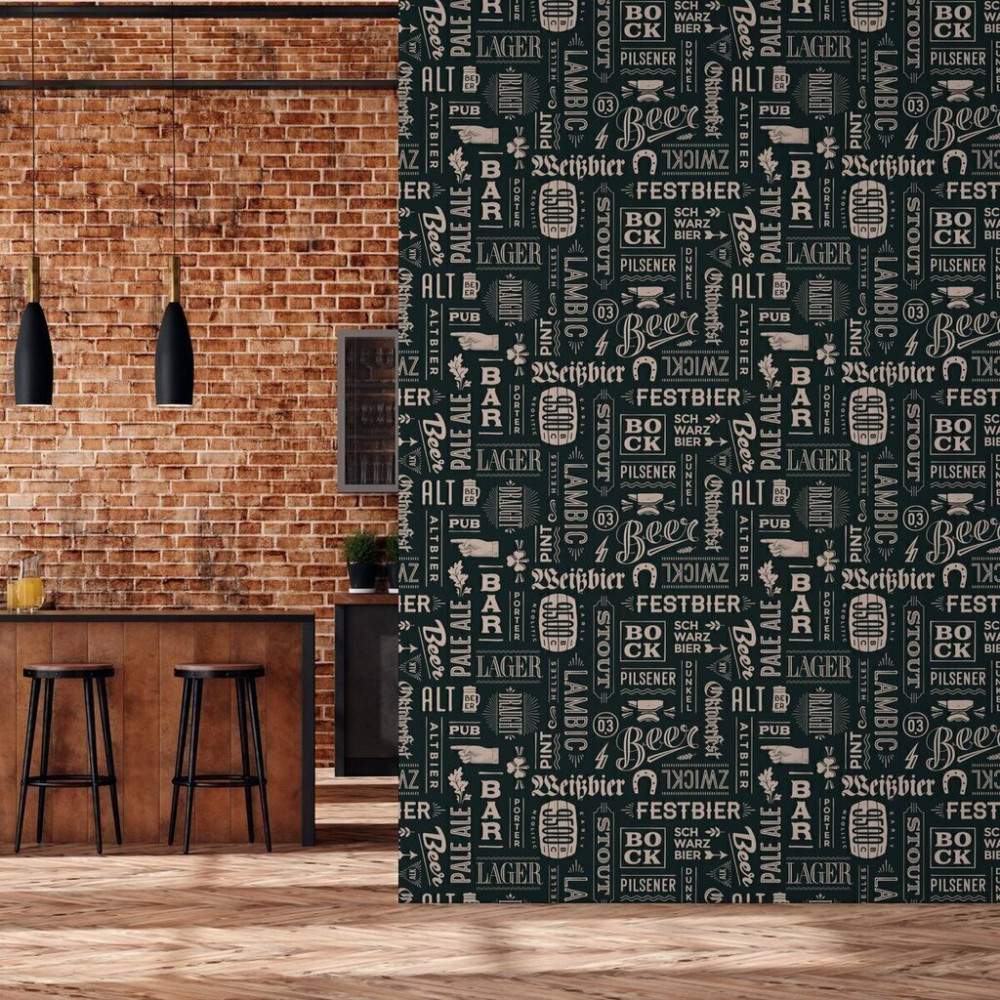 Papel de Parede Personalizado Cervejaria Vintage