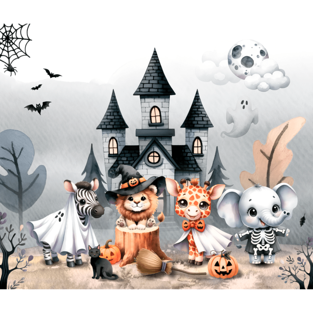 Papel de Parede Personalizado Halloween dos Animais