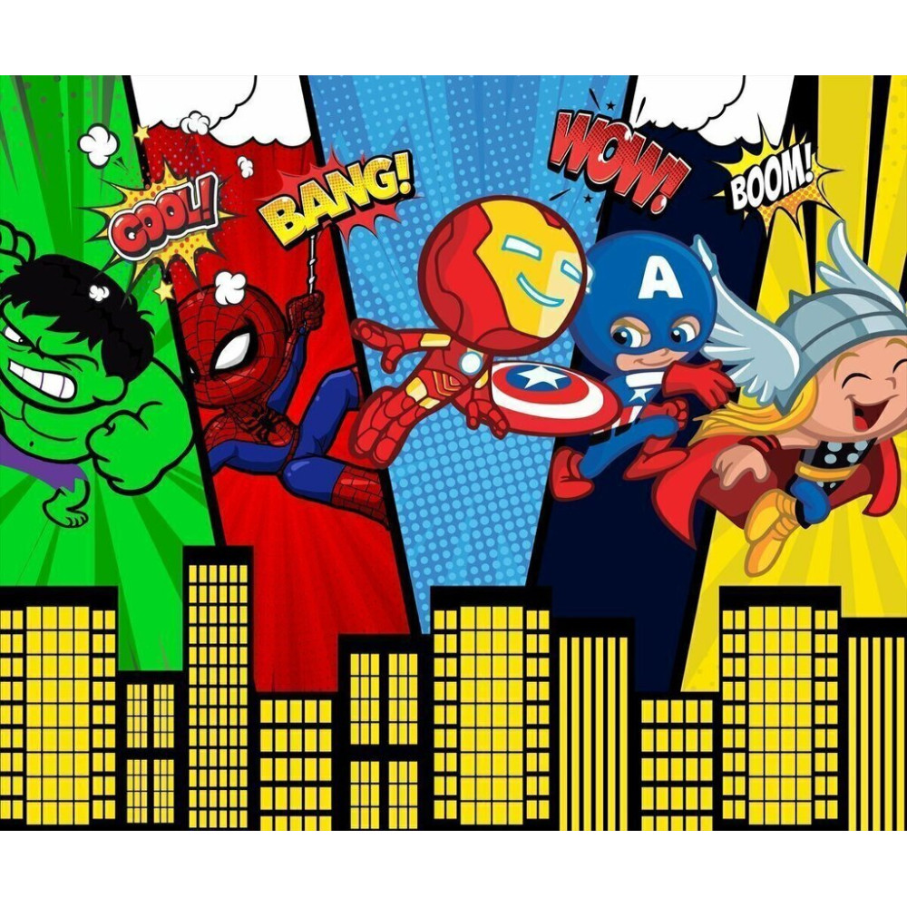 Papel de Parede Personalizado Batalha dos Heróis Babys Papel de Parede Personalizado Batalha dos Heróis Babys
