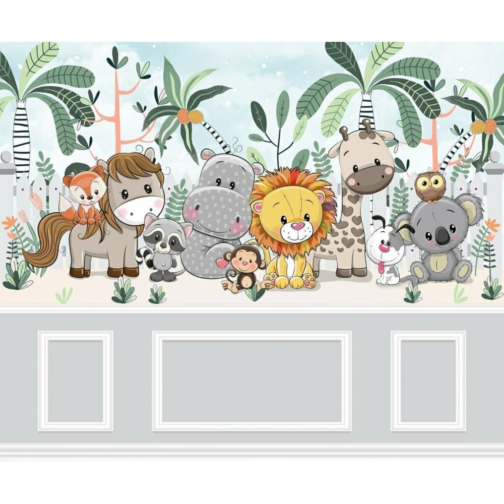 Papel De Parede Personalizado Amiguinhos Da Floresta