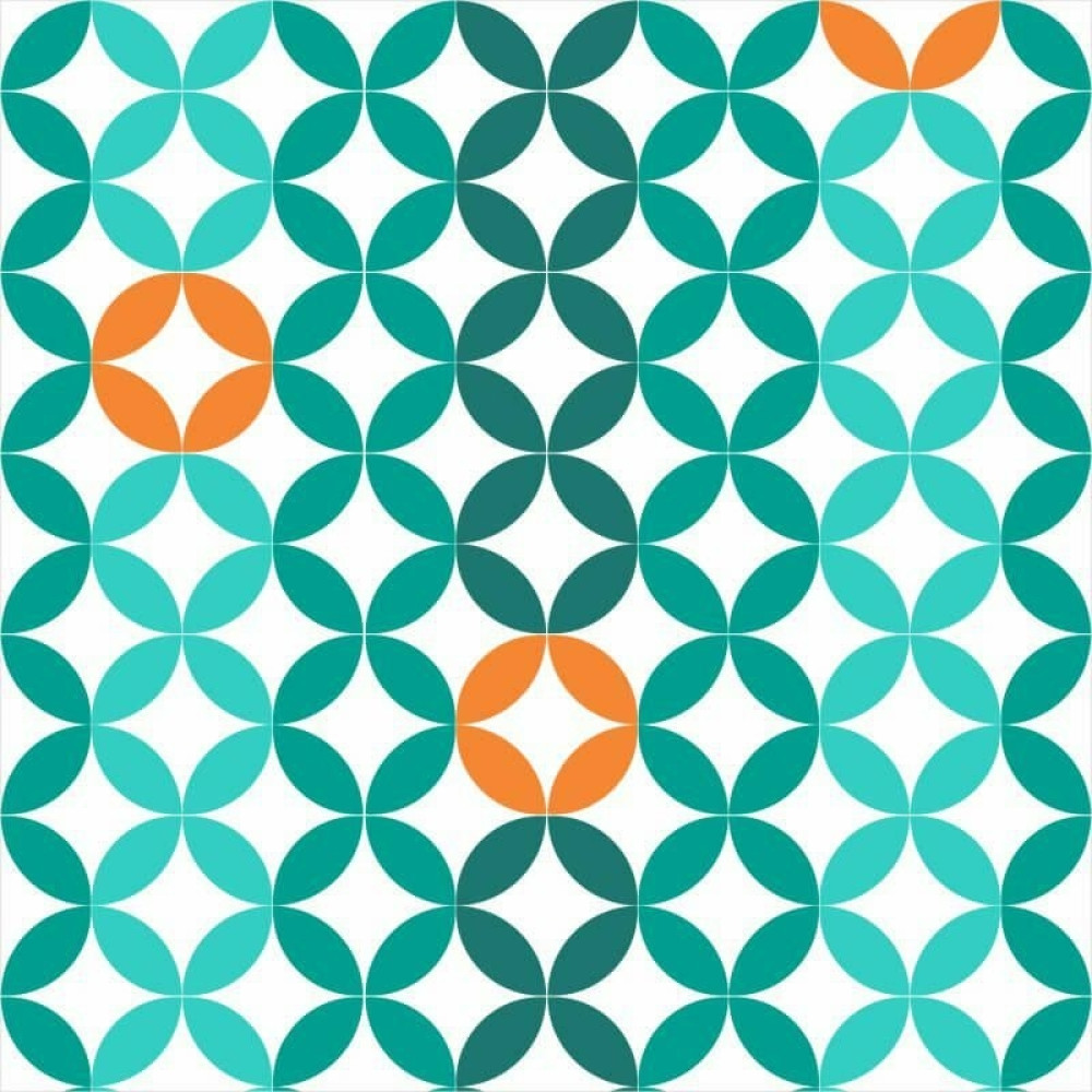 Papel de Parede Geométrico Verde e Laranja Papel de Parede Geométrico Verde e Laranja