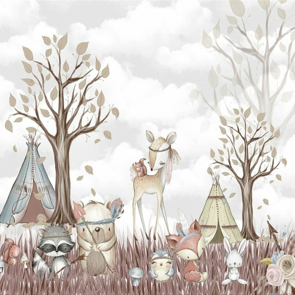 Papel de Parede Personalizado Animais Da Floresta Papel de Parede Personalizado Animais Da Floresta