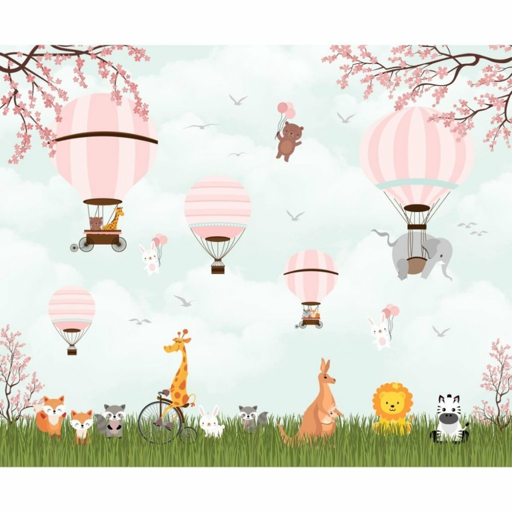 Papel de Parede Personalizado Balões Cute Papel de Parede Personalizado Balões Cute