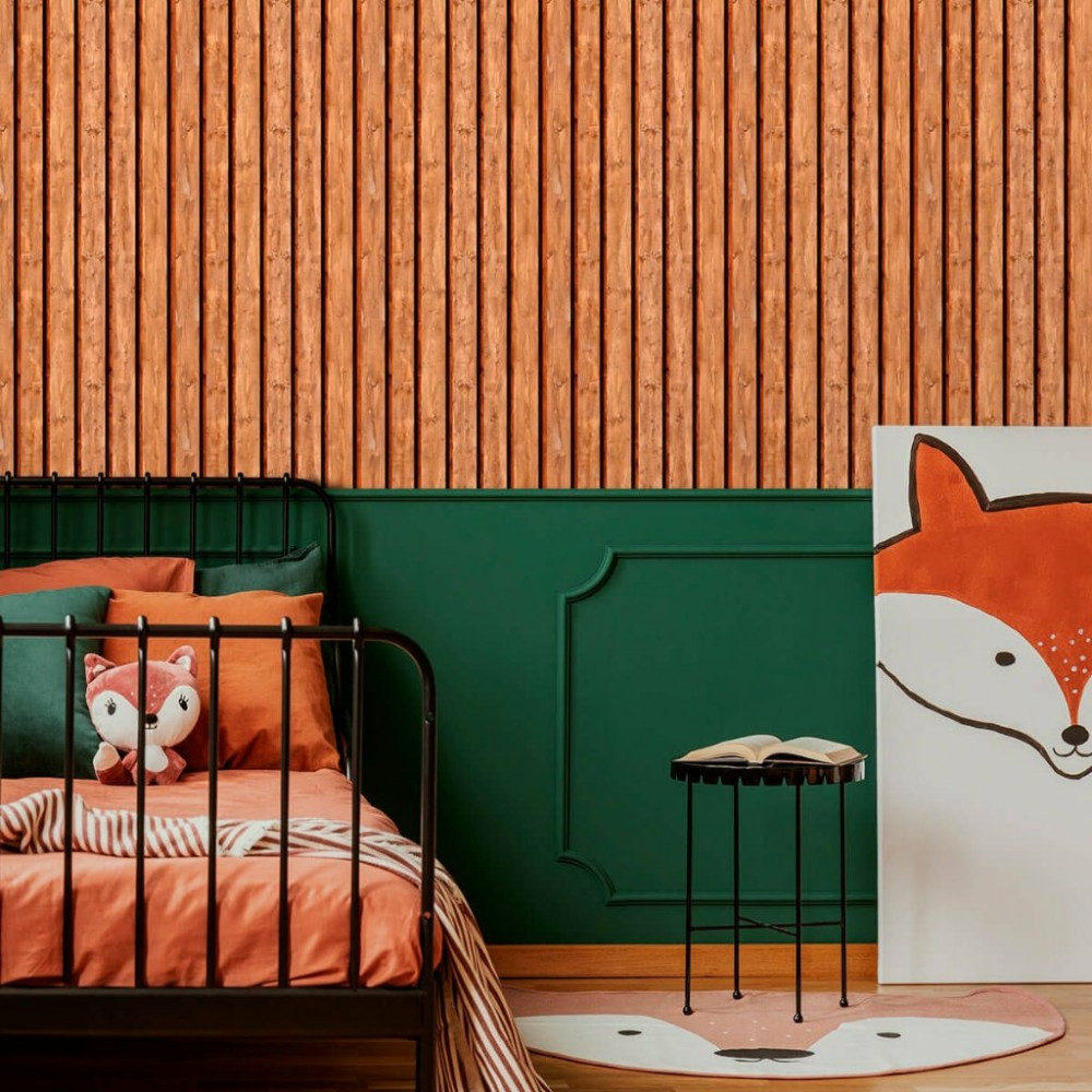 Papel de Parede Madeira Ripado Por Do Sol Papel de Parede Madeira Ripado Por Do Sol