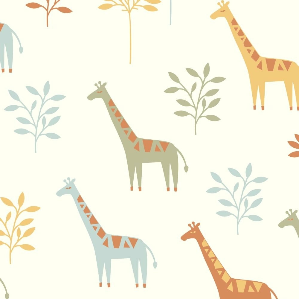 Papel de Parede Baby Girafa