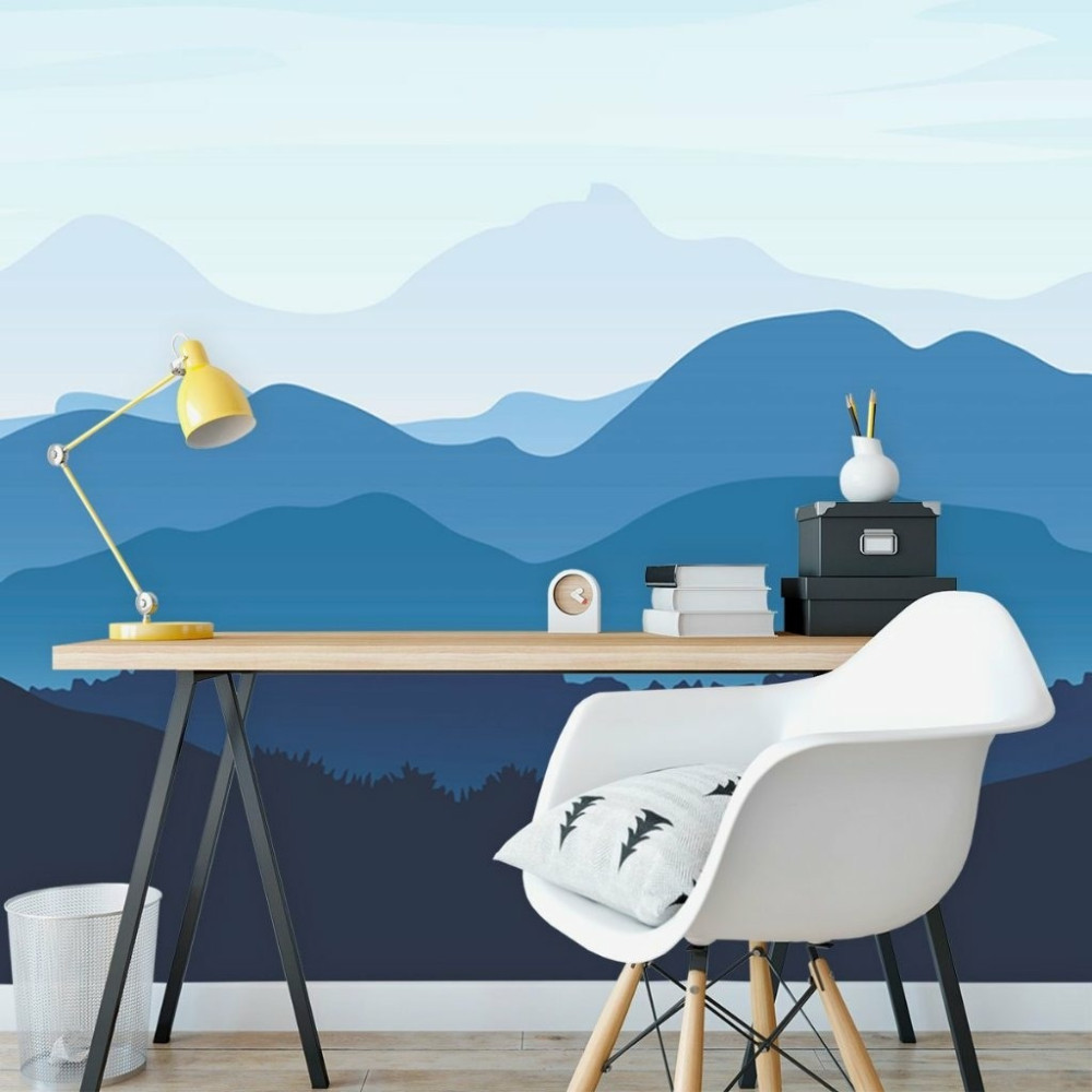 Papel De Parede Personalizado Blue Hills Papel De Parede Personalizado Blue Hills