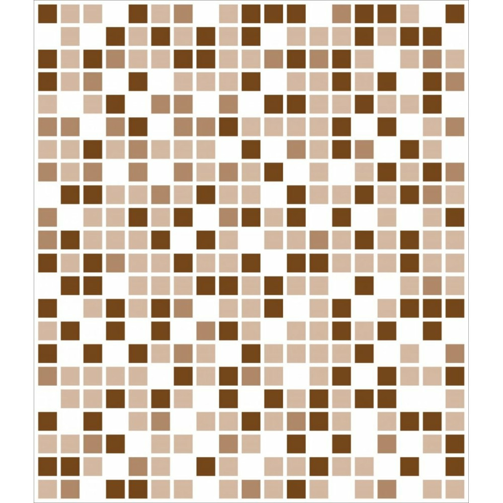 Papel de Parede Pastilhas em Tons de Marrom e Branco