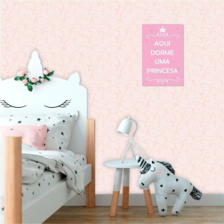 Placa Decorativa "Aqui dorme uma Princesa