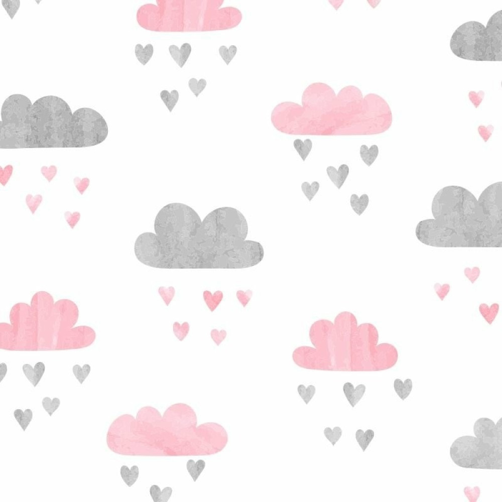 Papel de Parede Baby Nuvens Aquarela