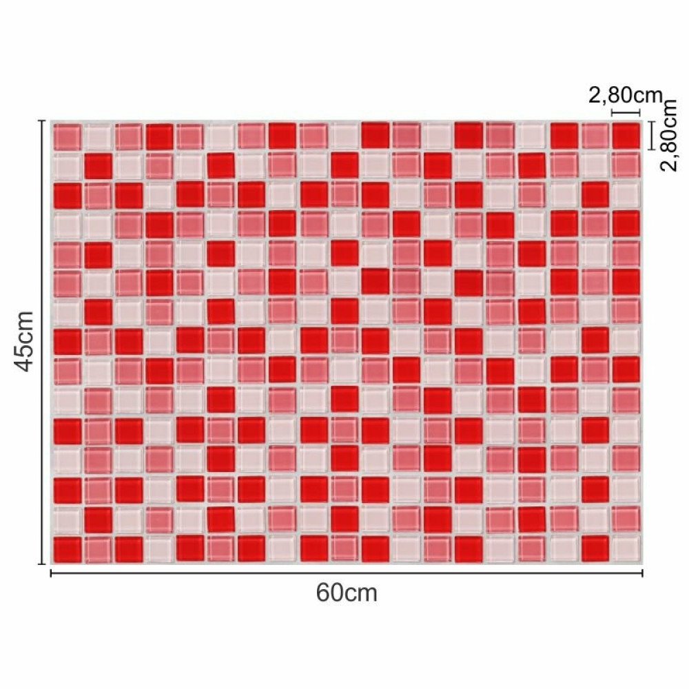 Revestimento de Azulejo Pastilhas de Vidro em tons de Vermelho e Rosa