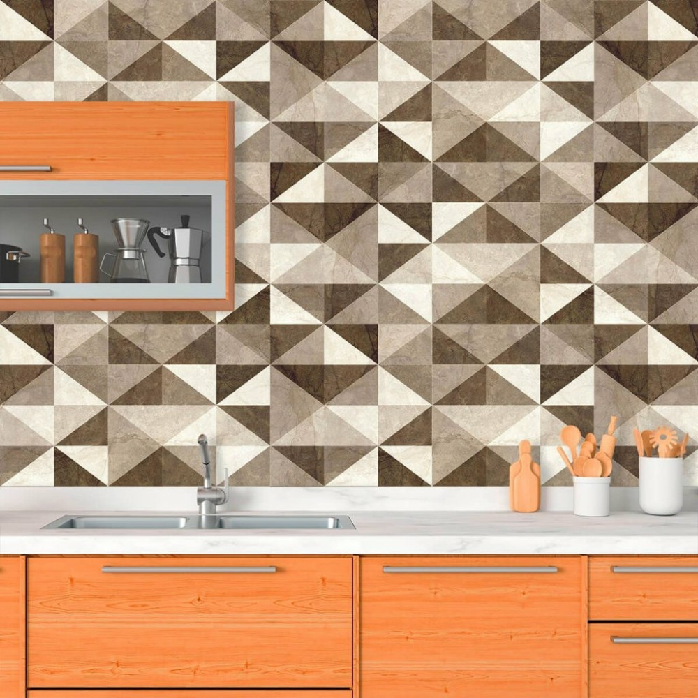 Adesivo de Azulejo Hidráulico Cimento Queimado Brown