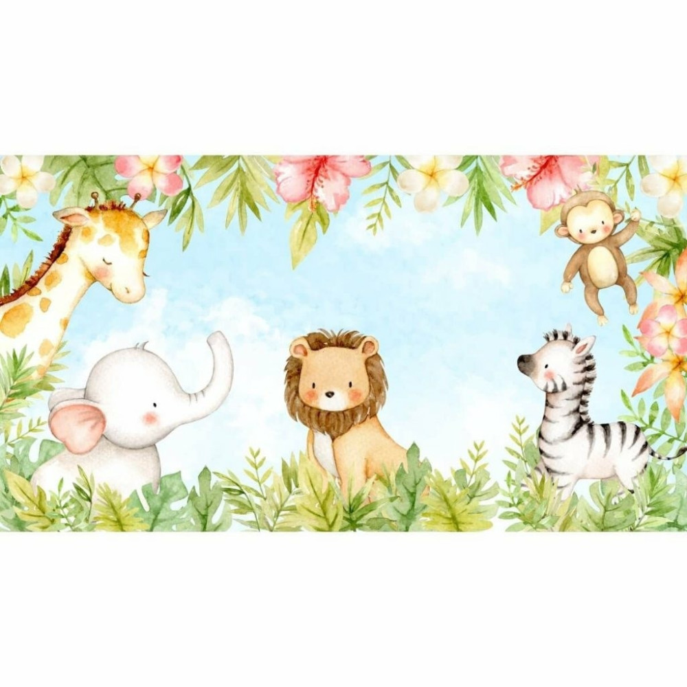 Papel de Parede Personalizado Lovely Safari Blue