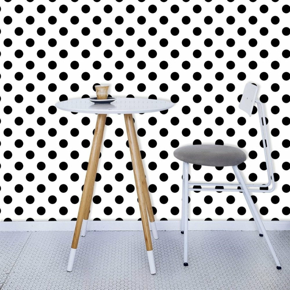 Papel De Parede Personalizado Póa P&B