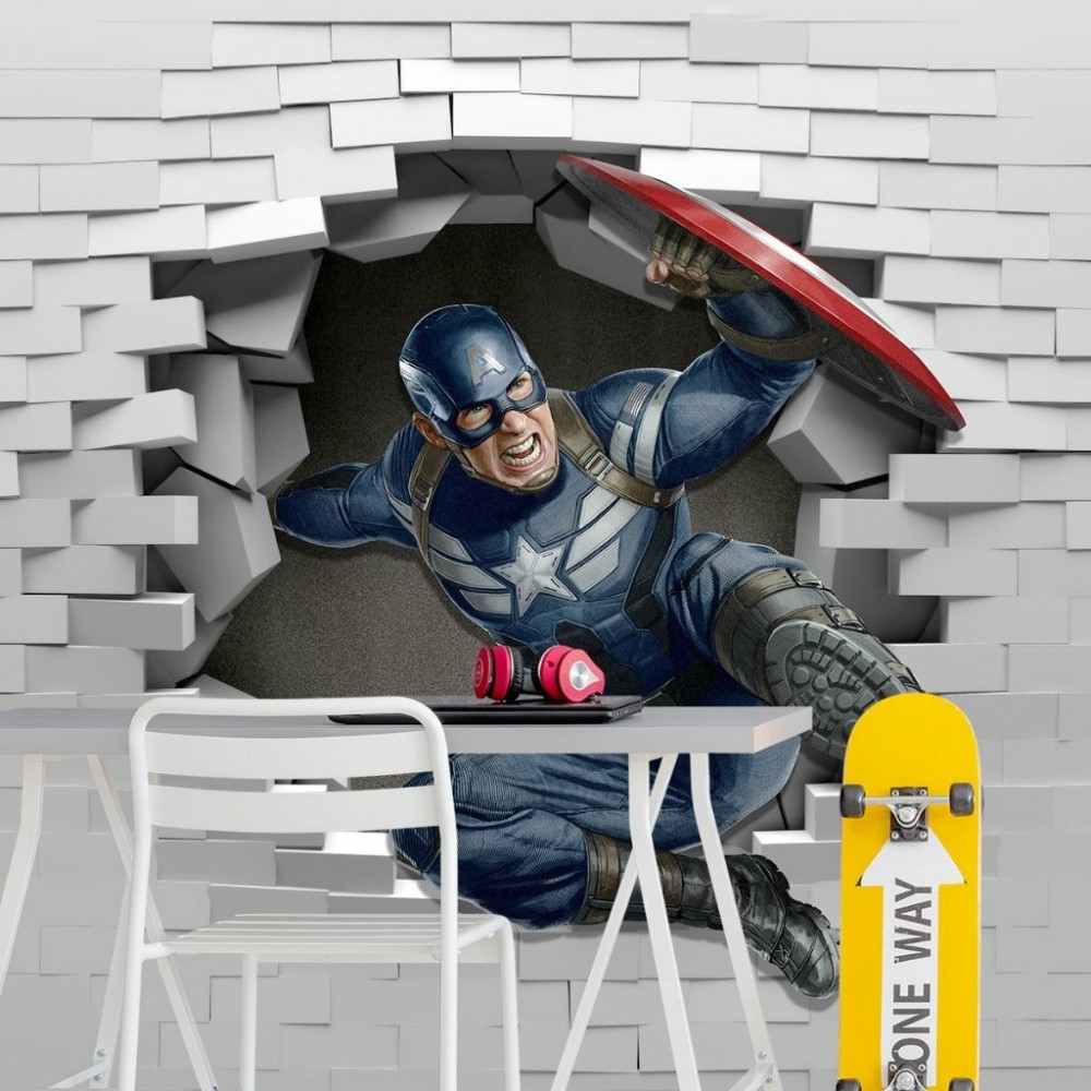 Papel de Parede Personalizado Capitão América Papel de Parede Personalizado Capitão América