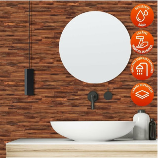 Revestimento de Azulejo Madeira Tons Escuros