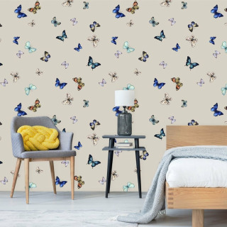 Papel De Parede Personalizado Borboletas Coloridas