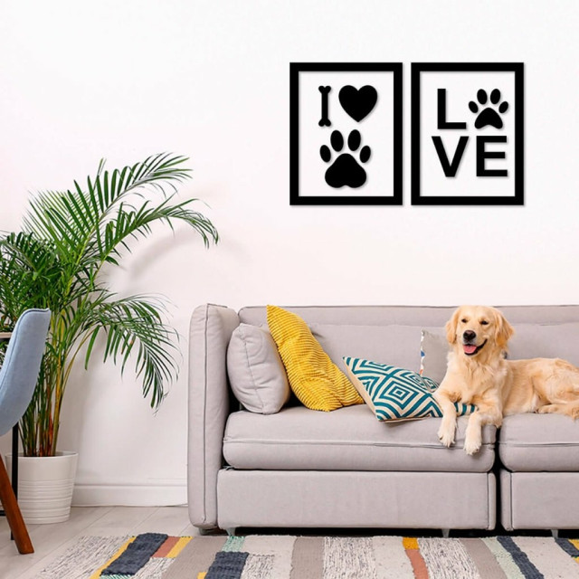 Quadro Decorativo 3D I Love Pet