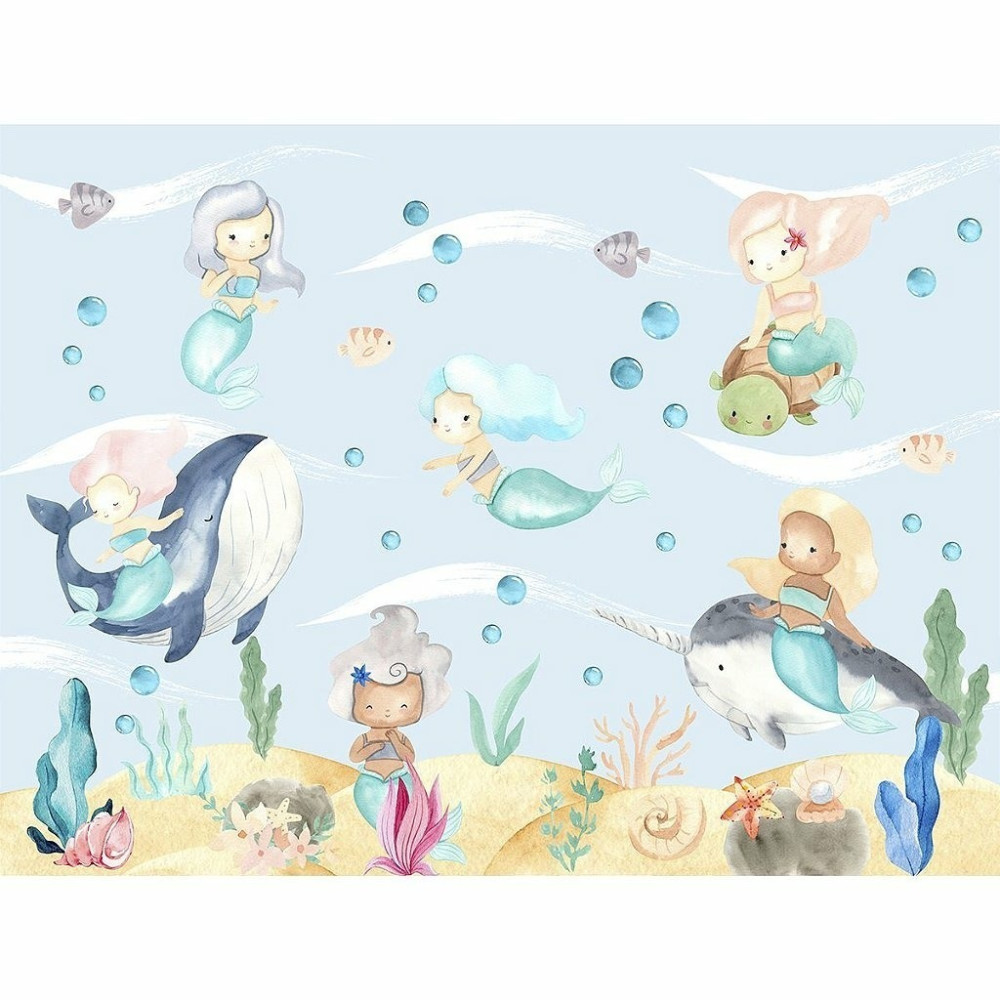 Papel de Parede Personalizado Mundo Das Sereias