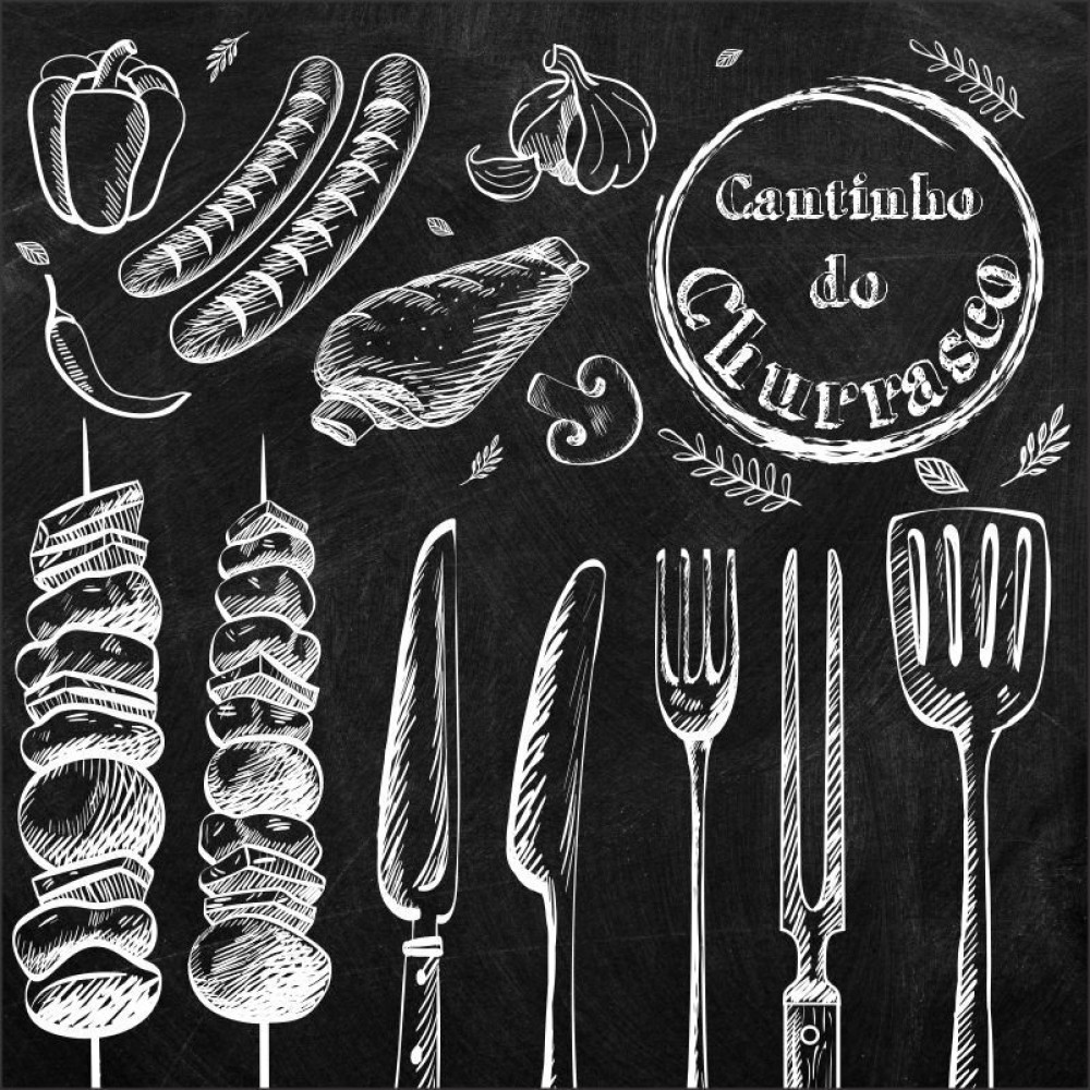 Papel de Parede Personalizado Cantinho Do Churrasco