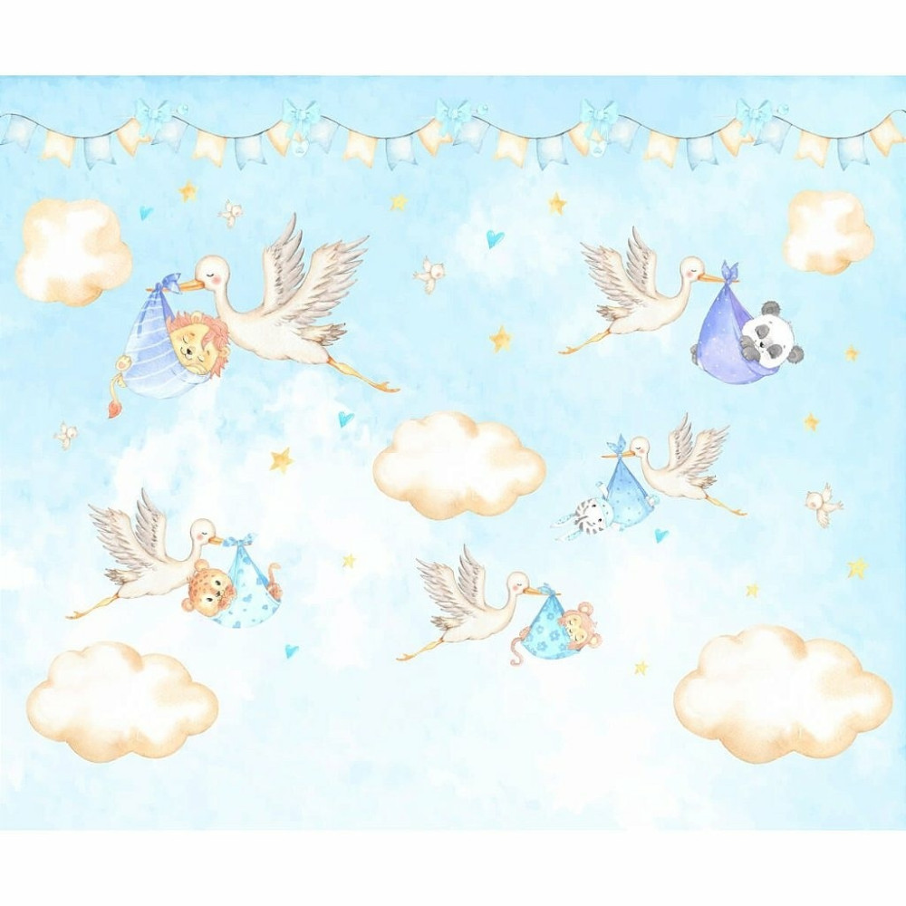 Papel de Parede Personalizado Safari Baby Aquarela