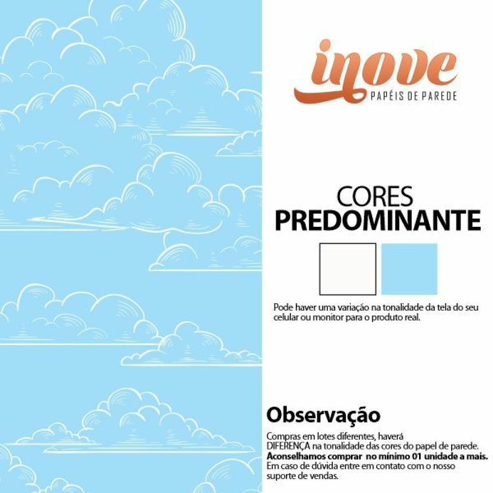 Papel de Parede Nuvens Azul